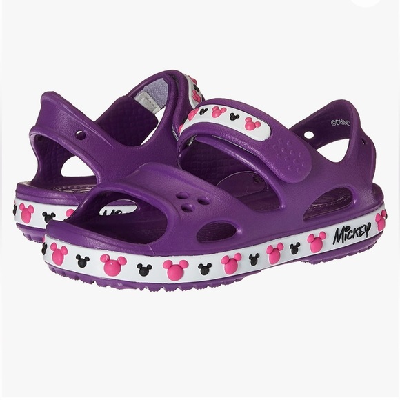 CROCS Other - CROCS crocband II purple Disney Mickey Mouse sandals